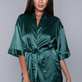 Emerald Satin Robe